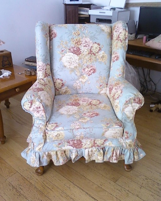 Best ideas about Shabby Chic Slipcovers For Wingback Chairs
. Save or Pin Shabby Chic Floral Wingback Traditional Home fice Now.