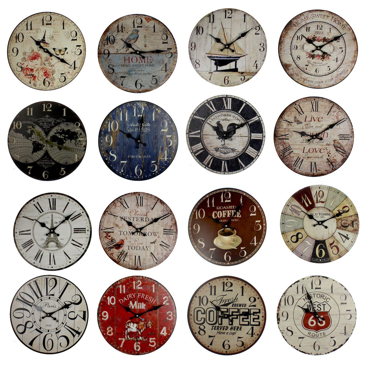 Best ideas about Shabby Chic Wall Clock
. Save or Pin Vintage Rustic Retro Shabby Chic Antique Kitchen Home Now.