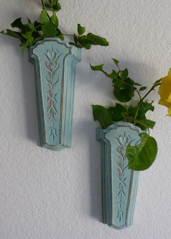 Best ideas about Shabby Chic Wall Sconces
. Save or Pin Vintage Wall Pockets Shabby Chic Wall Sconces Floral Now.