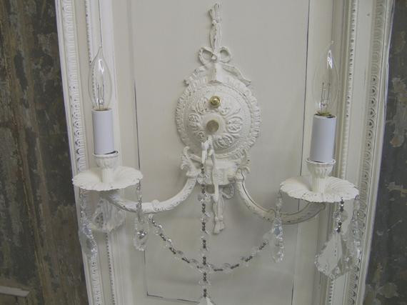 Best ideas about Shabby Chic Wall Sconces
. Save or Pin Shabby White Vintage Ornate Plug in Wall Sconce Chic Now.