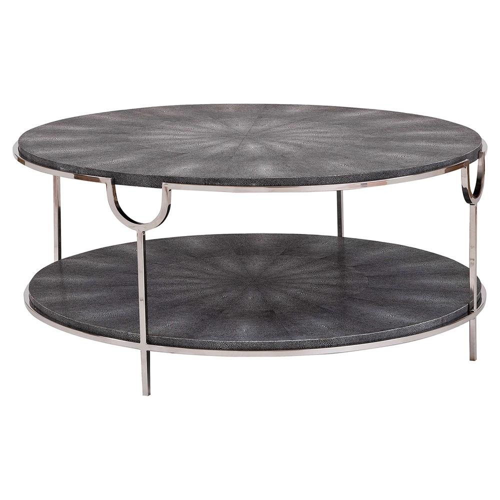 Best ideas about Shagreen Coffee Table
. Save or Pin Moxie Regency Round Charcoal Shagreen Silver Coffee Table Now.