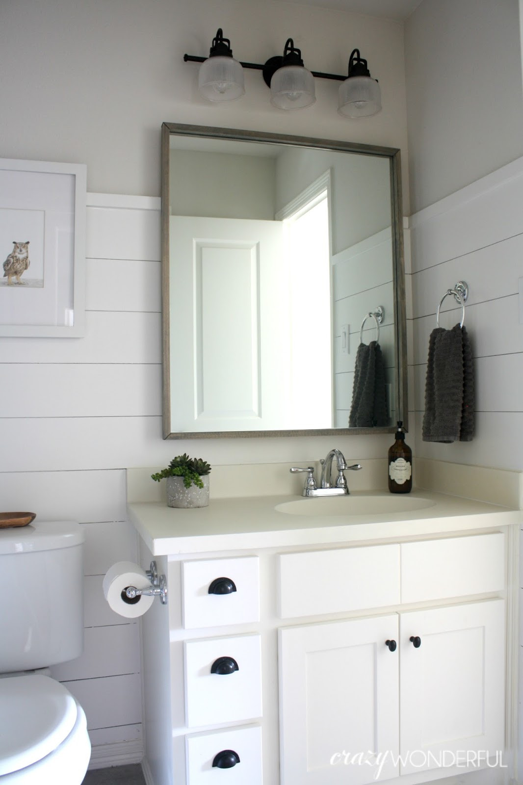 Best ideas about Shiplap In Bathroom
. Save or Pin shiplap boy s bathroom reveal Crazy Wonderful Now.