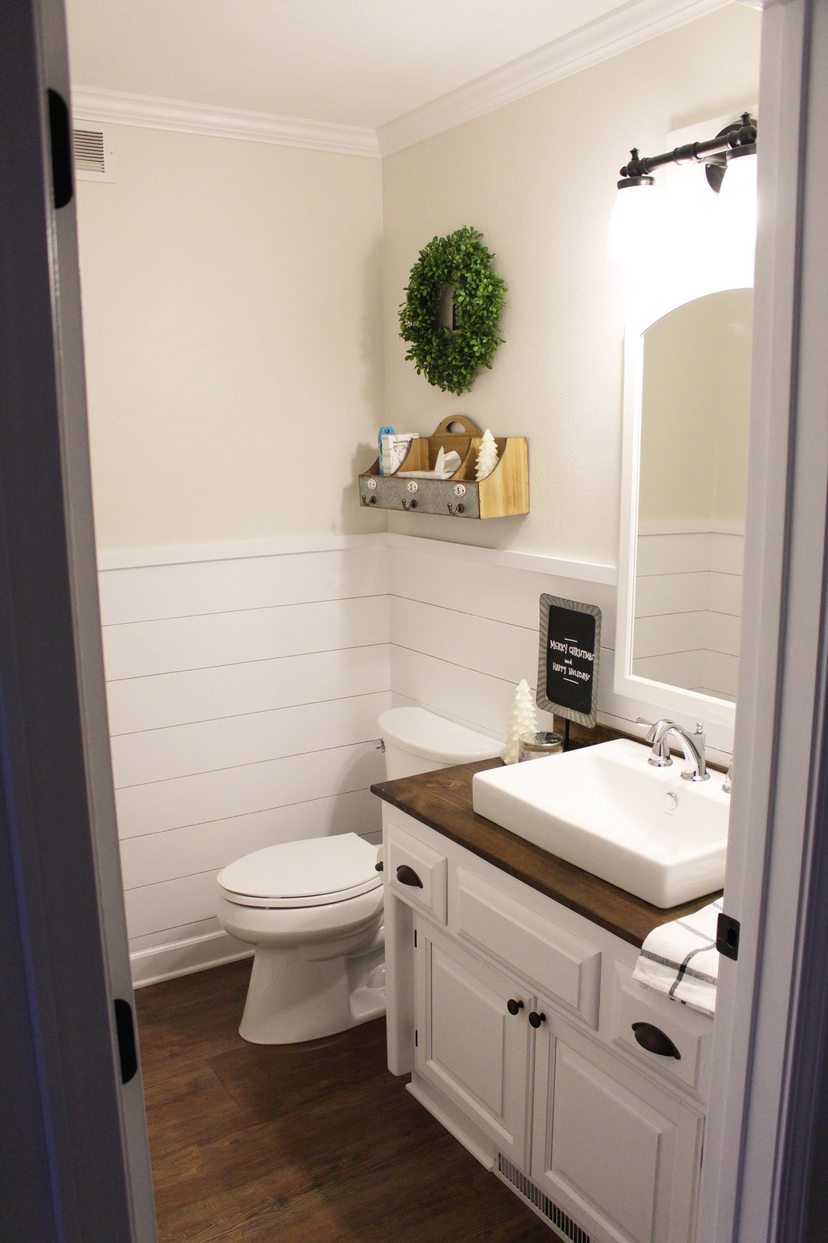 Best ideas about Shiplap In Bathroom
. Save or Pin Shiplap Wainscoting in Our Half Bathroom • What Karly Said Now.