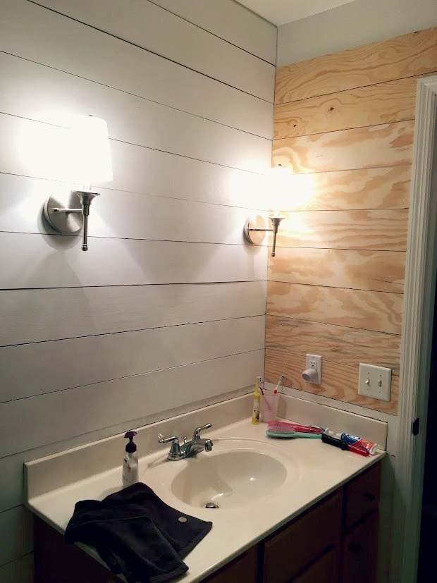 Best ideas about Shiplap In Bathroom
. Save or Pin Faux Shiplap Bathroom Makeover Now.