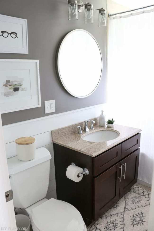 Best ideas about Shiplap In Bathroom
. Save or Pin DIY Shiplap Bathroom Reveal and Full Source List Now.