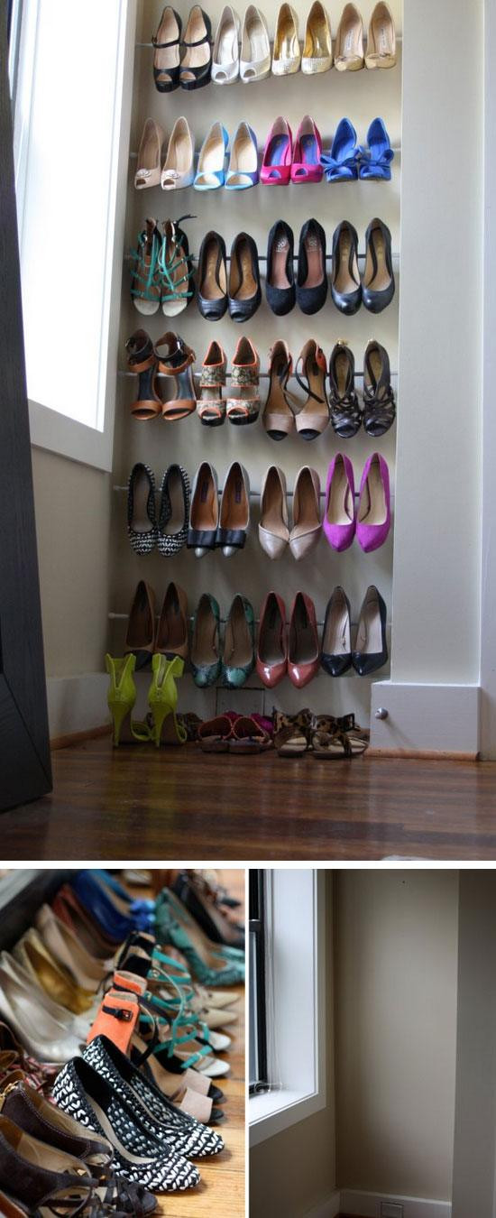 Best ideas about Shoe Storage Ideas For Small Spaces
. Save or Pin 18 DIY Shoe Storage Ideas for Small Spaces Now.