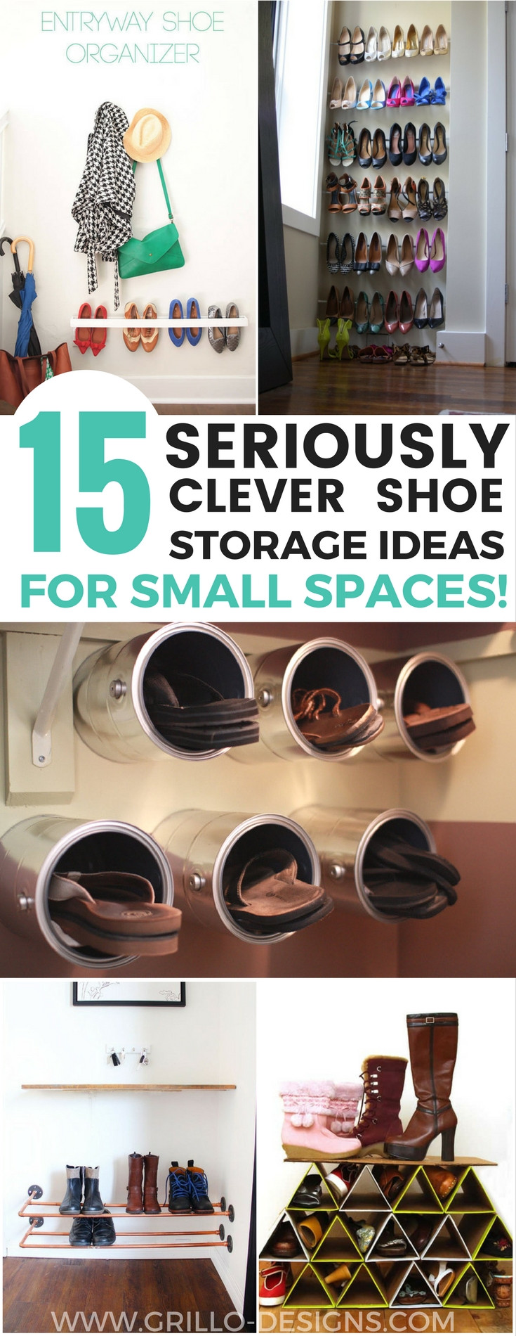 Best ideas about Shoe Storage Ideas For Small Spaces
. Save or Pin 15 Clever DIY Shoe Storage Ideas Grillo Designs Now.