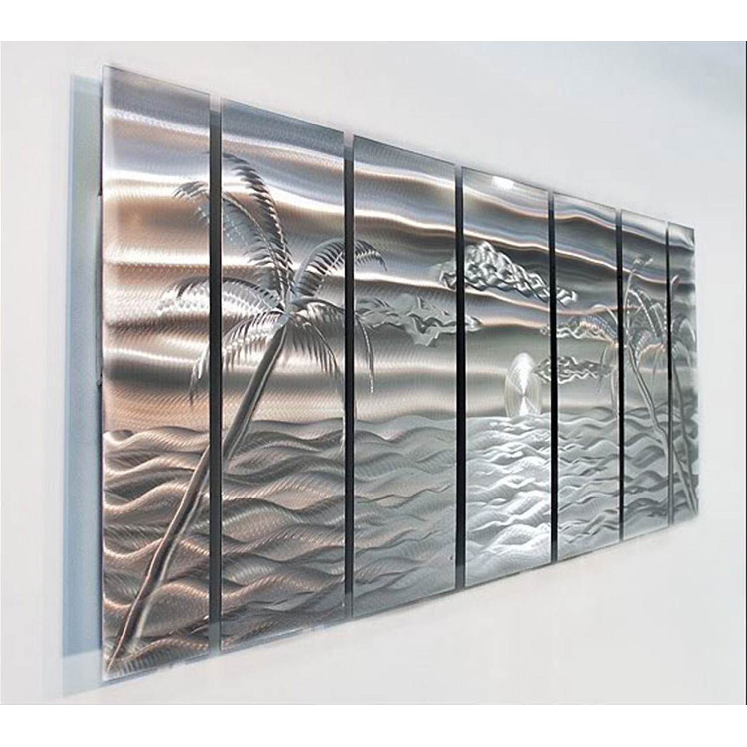 Best ideas about Silver Wall Art
. Save or Pin Silver Tropical Beach Inspired Abstract Metal Wall Art by Now.