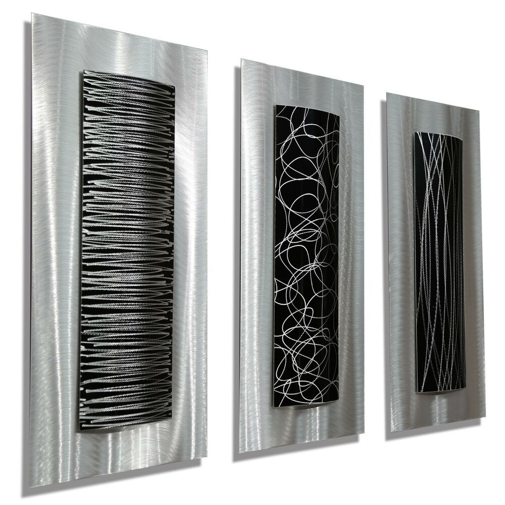 Best ideas about Silver Wall Art
. Save or Pin Modern Abstract Metal Black Silver Wall Art Home Decor Now.