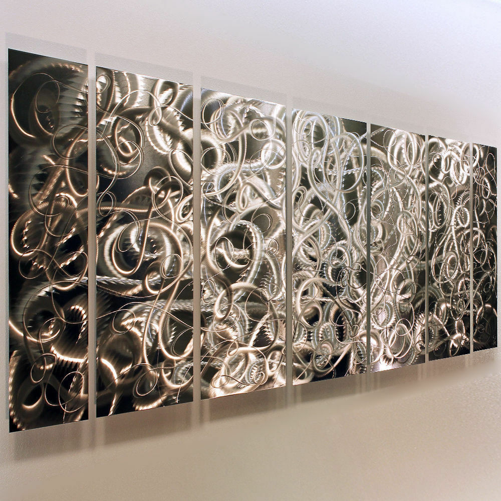 Best ideas about Silver Wall Art
. Save or Pin Abstract Silver Multi Panel Metal Wall Art Decor Now.