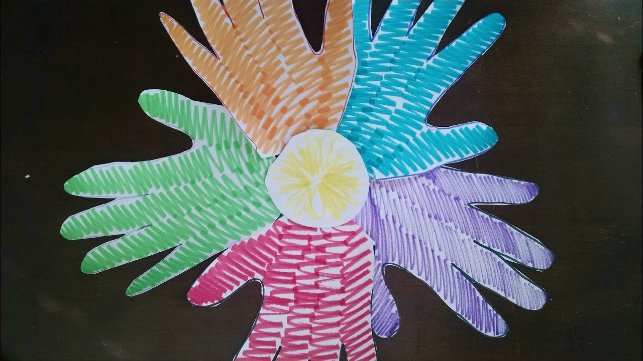 Best ideas about Simple Art And Craft For Kids
. Save or Pin Easiest ARTS and CRAFTS for Kids Easy Handprint Flower Now.