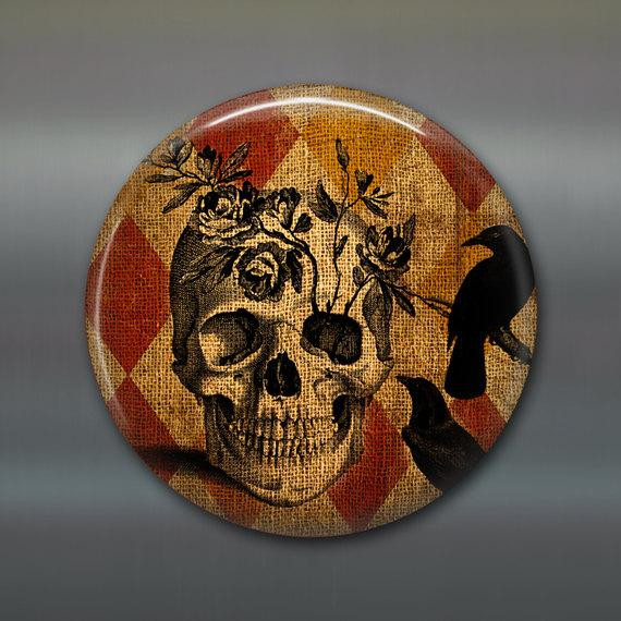 Best ideas about Skull Kitchen Decor
. Save or Pin Items similar to halloween skull and rose fridge magnet Now.