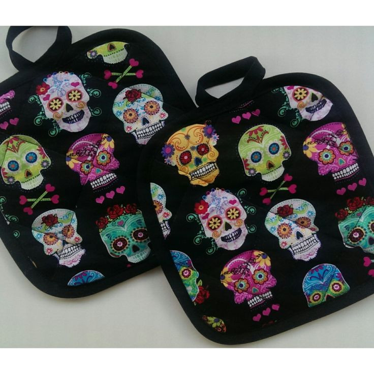 Best ideas about Skull Kitchen Decor
. Save or Pin Day of the dead sugar skull pot holders by Now.
