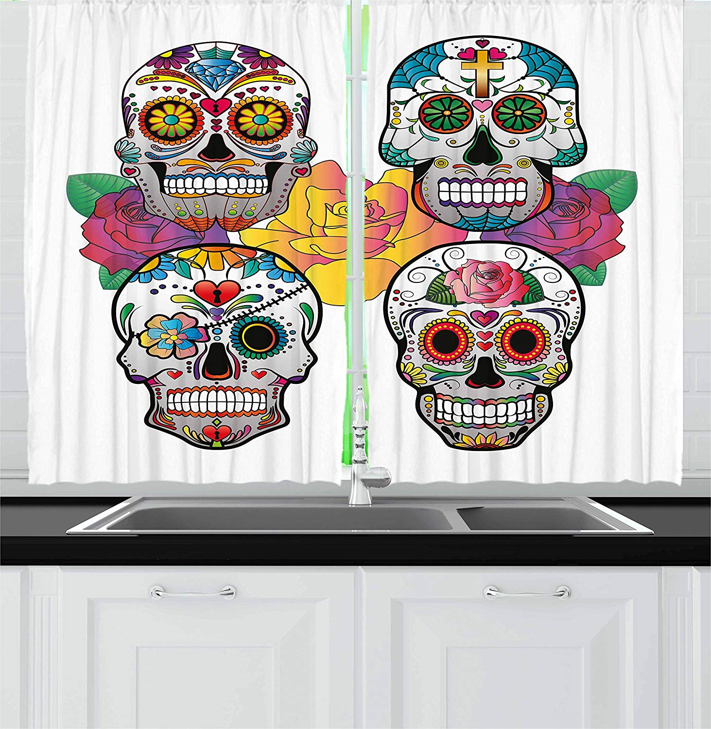 Best ideas about Skull Kitchen Decor
. Save or Pin Sugar Skull Decor Kitchen Curtains My Sugar Skulls Now.