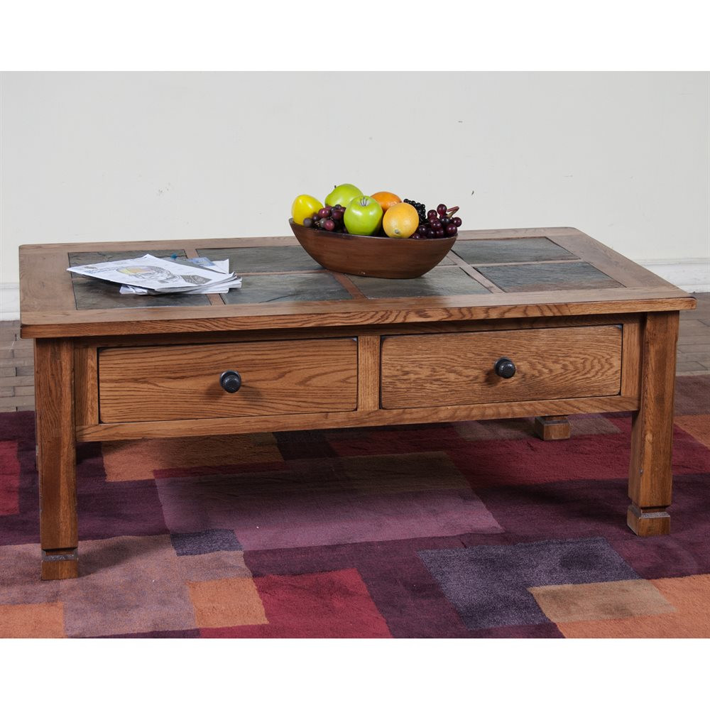 Best ideas about Slate Topped Coffee Table
. Save or Pin Sunny Designs 3143RO Sedona Coffee Table with Slate Top Now.