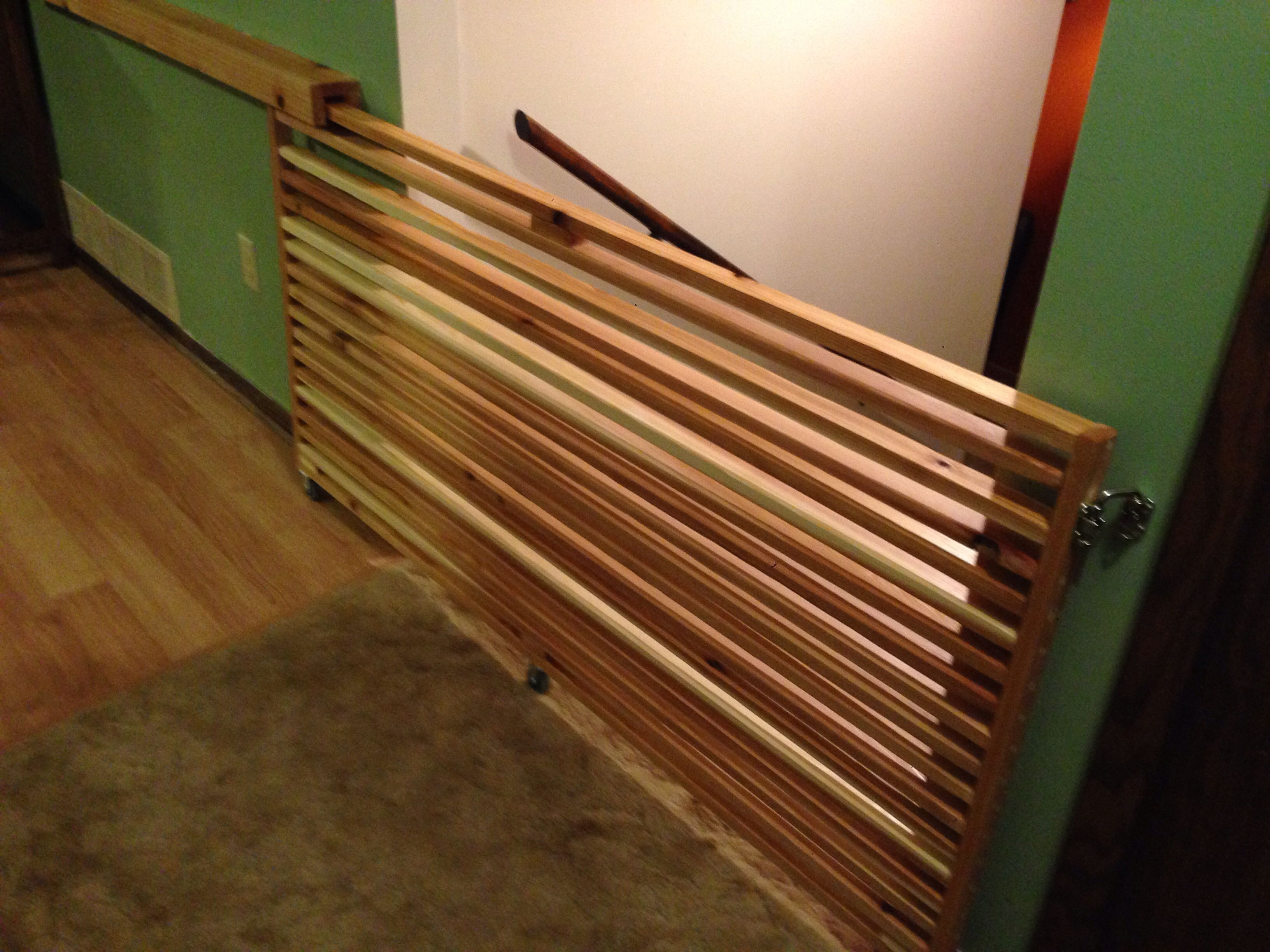 Best ideas about Sliding Baby Gate
. Save or Pin Sliding gate for the top of stairs Made of cedar 1x2 Now.
