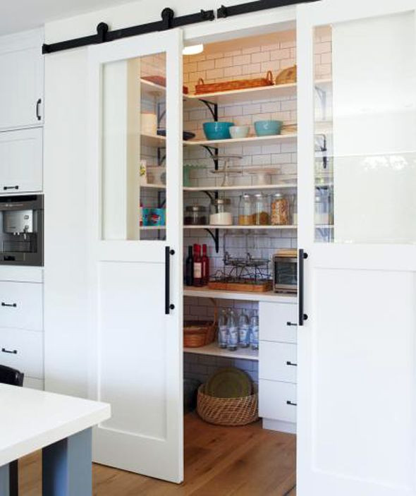 Best ideas about Sliding Pantry Doors
. Save or Pin I love this double sliding bard door situation for a Now.
