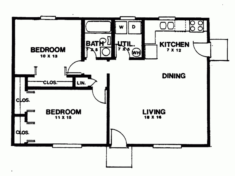 Best ideas about Small 2 Bedroom House Plans
. Save or Pin Two Bedroom House Plans Now.