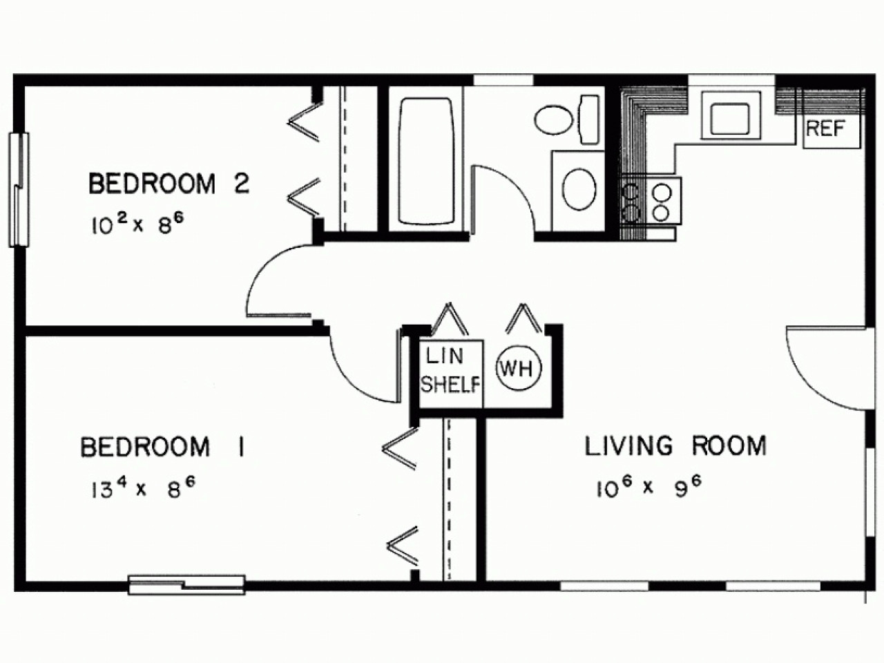 Best ideas about Small 2 Bedroom House Plans
. Save or Pin 2 Bedroom House Simple Plan Two Bedroom House Plans Now.