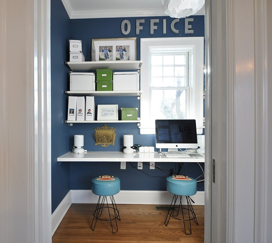 Best ideas about Small Home Office
. Save or Pin 10 Eclectic Home fice Ideas in Cheerful Blue Now.