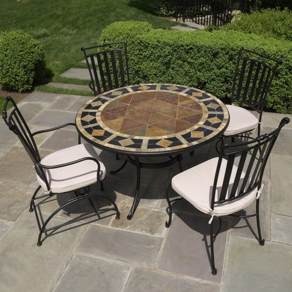 Best ideas about Small Patio Table And Chairs
. Save or Pin 5 Piece San Marco Mosaic Patio Dining Set From Alfresco Now.