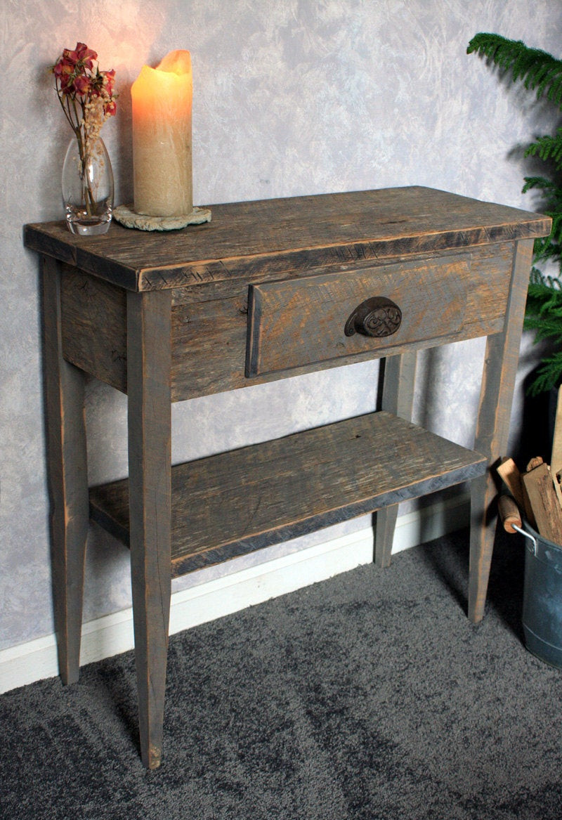 Best ideas about Small Sofa Table
. Save or Pin Small Entry Table Gray Wood Sofa Table Gray Reclaimed Wood Now.