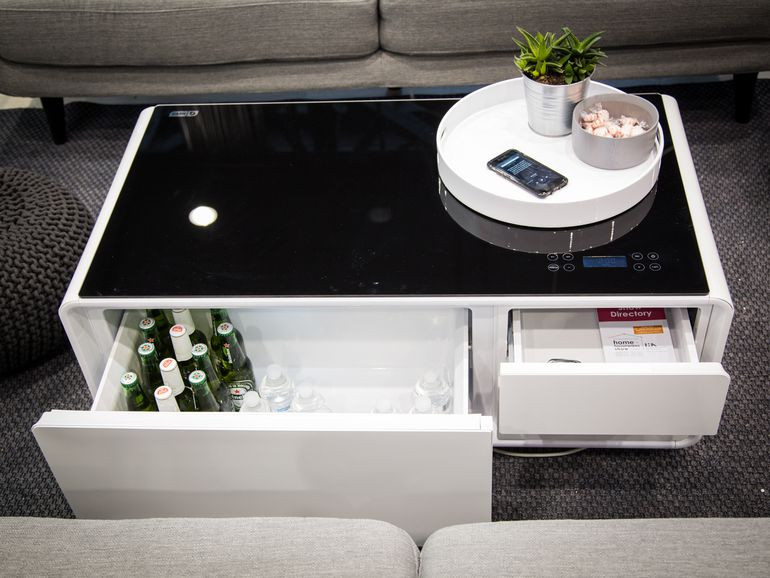 Best ideas about Smart Coffee Table
. Save or Pin Sobro coffee table charges phones plays tracks and chills Now.