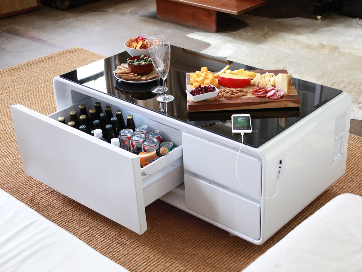 Best ideas about Smart Coffee Table
. Save or Pin Sobro Smart Coffee Table w Fridge Speakers LED Lights Now.