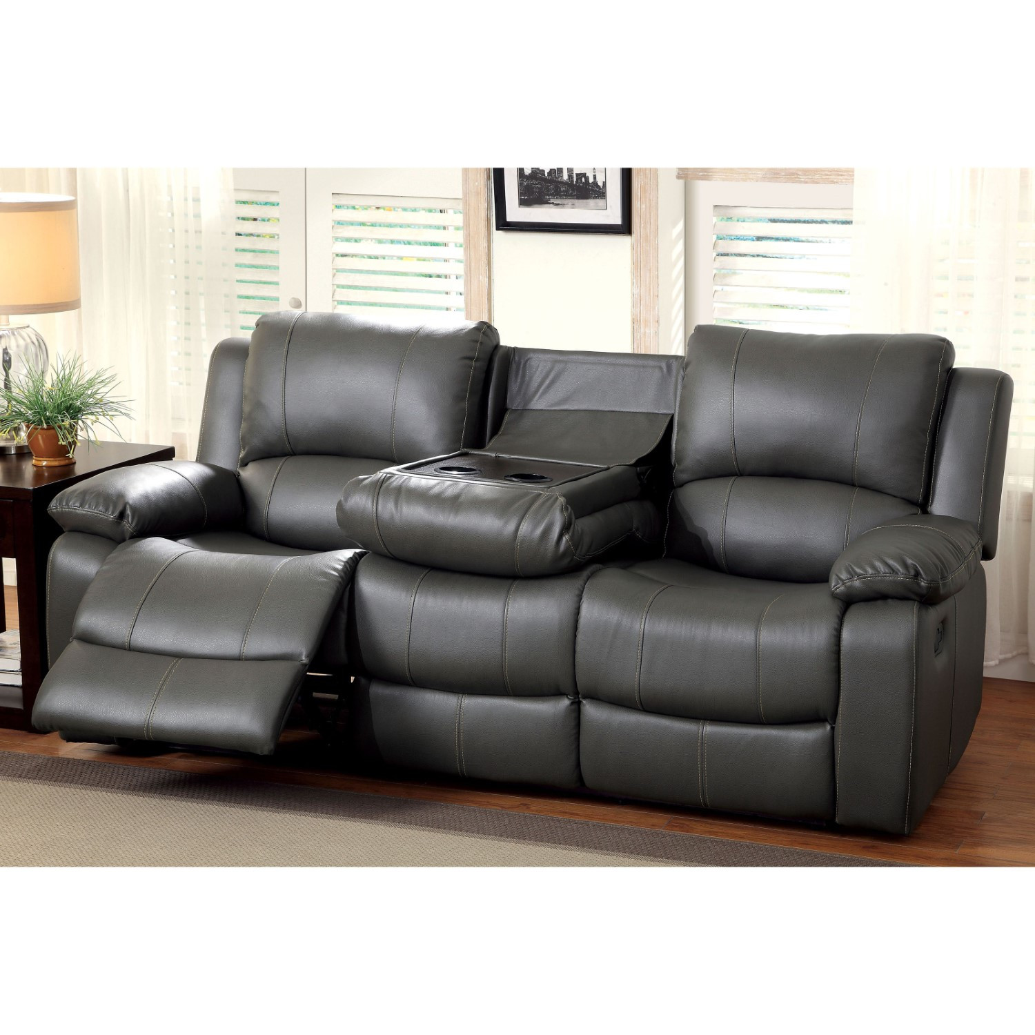 Best ideas about Sofa With Cup Holders
. Save or Pin Furniture of America Rathbone Recliner Sofa with Cup Now.