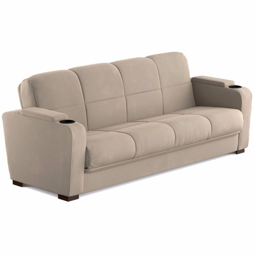 Best ideas about Sofa With Cup Holders
. Save or Pin Sofa with Arm Storage Cup Holders Bed Couch Living Room Now.