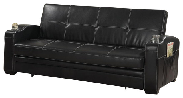 Best ideas about Sofa With Cup Holders
. Save or Pin Faux Leather Sofa Bed Sleeper Lounger With Storage Cup Now.