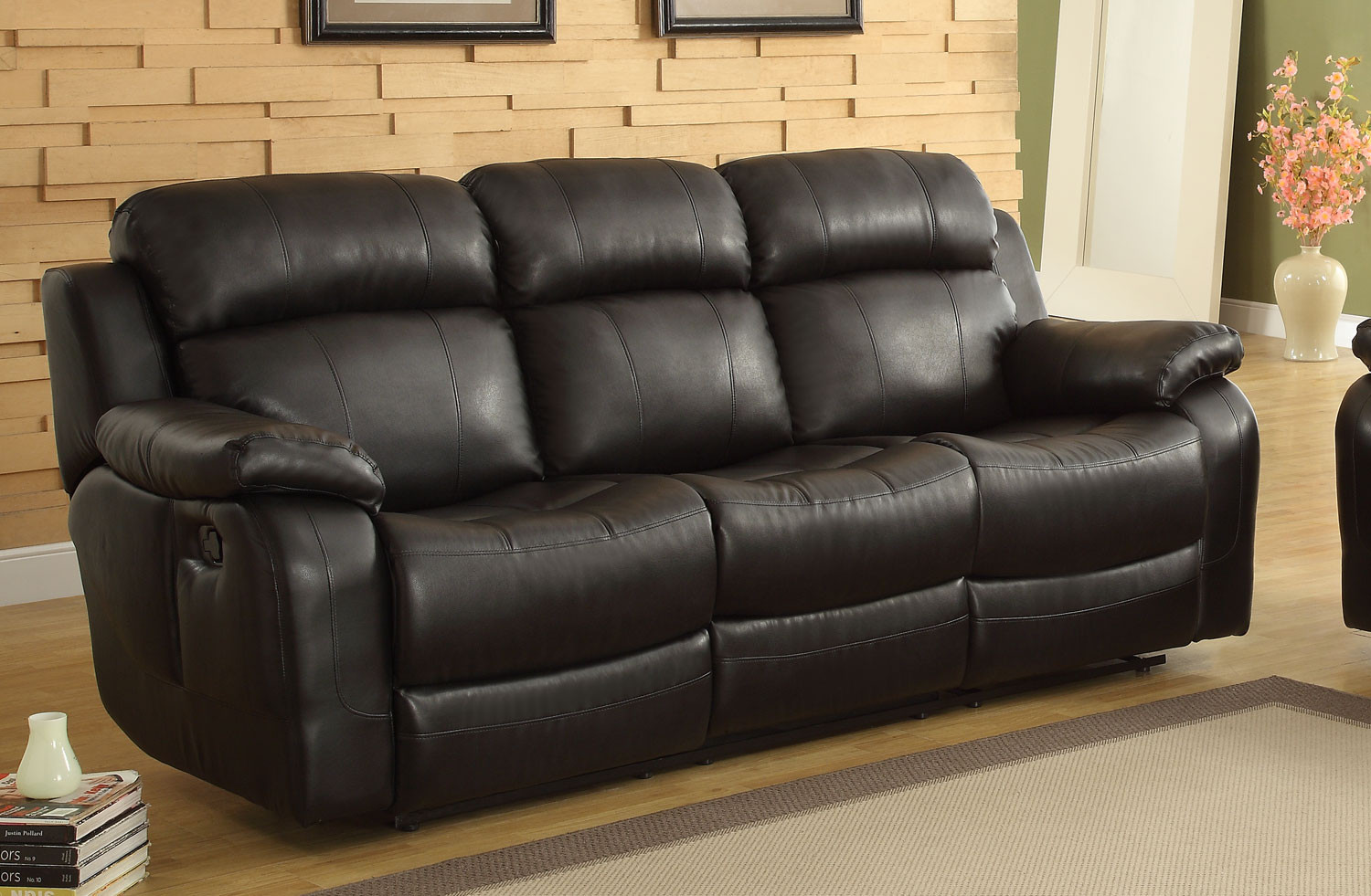 Best ideas about Sofa With Cup Holders
. Save or Pin Homelegance Marille Black Double Reclining Sofa with Now.