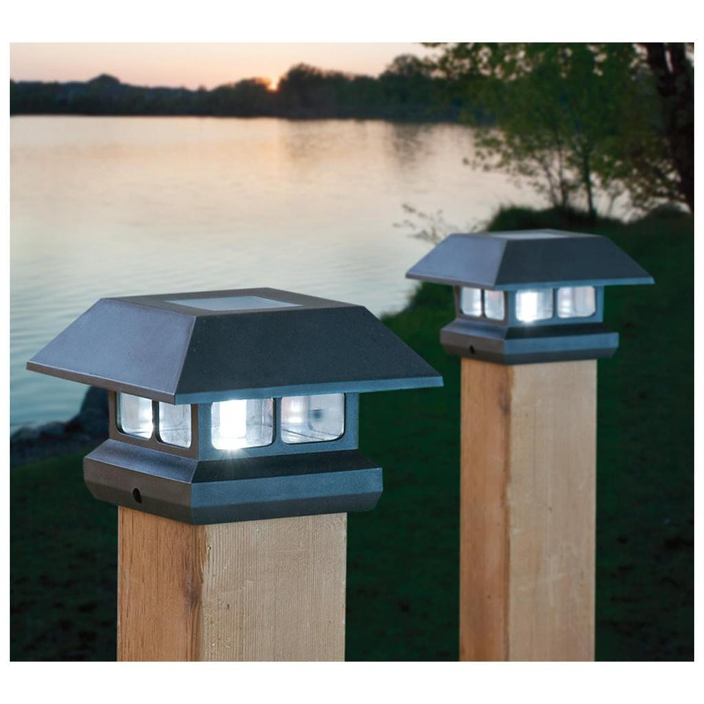 Best ideas about Solar Fence Post Lights
. Save or Pin 2 SOLAR 4" POST LIGHTS Outdoor Landscape FENCE RAILING Now.