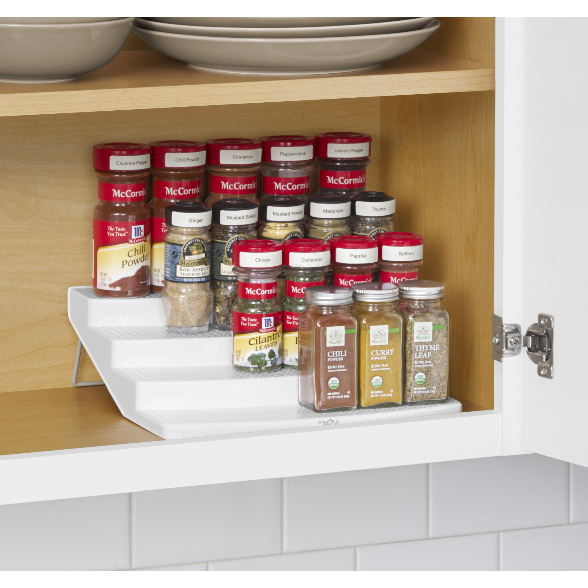 Best ideas about Spice Cabinet Organizer
. Save or Pin YouCopia Spice Steps 4 Tier Cabinet Spice Rack Organizer Now.