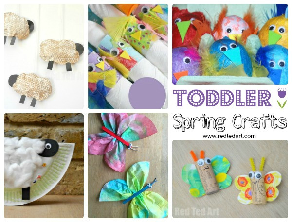 Best ideas about Spring Arts And Crafts For Toddlers
. Save or Pin Easy Spring Crafts for Preschoolers and Toddlers Red Ted Art Now.