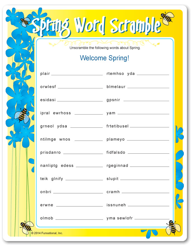 Best ideas about Spring Games For Adults
. Save or Pin Printable Spring Word Scramble Prayer journal printable Pinterest Now.