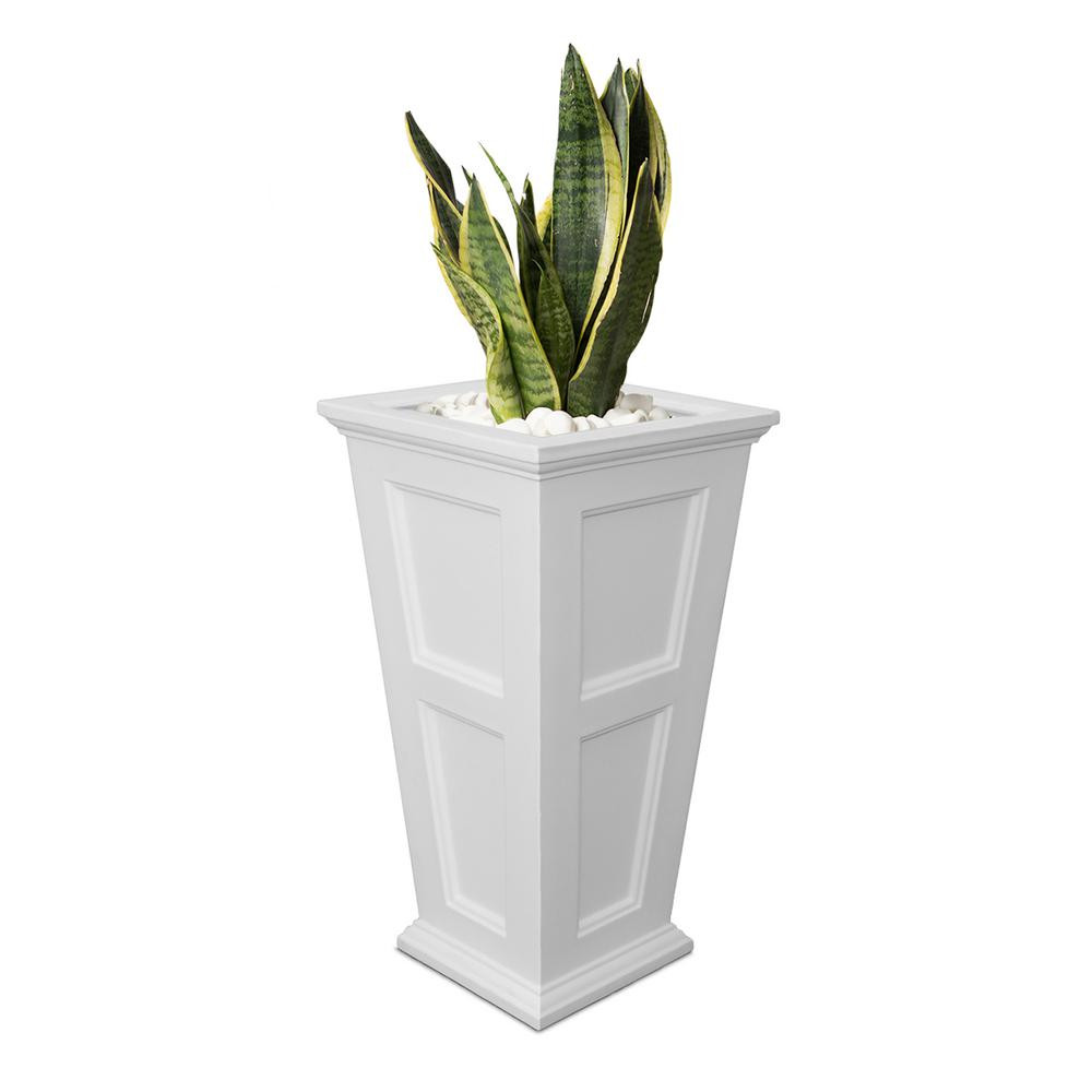 Best ideas about Square Outdoor Planters
. Save or Pin Mayne Fairfield 16 in Square White Plastic Column Planter Now.
