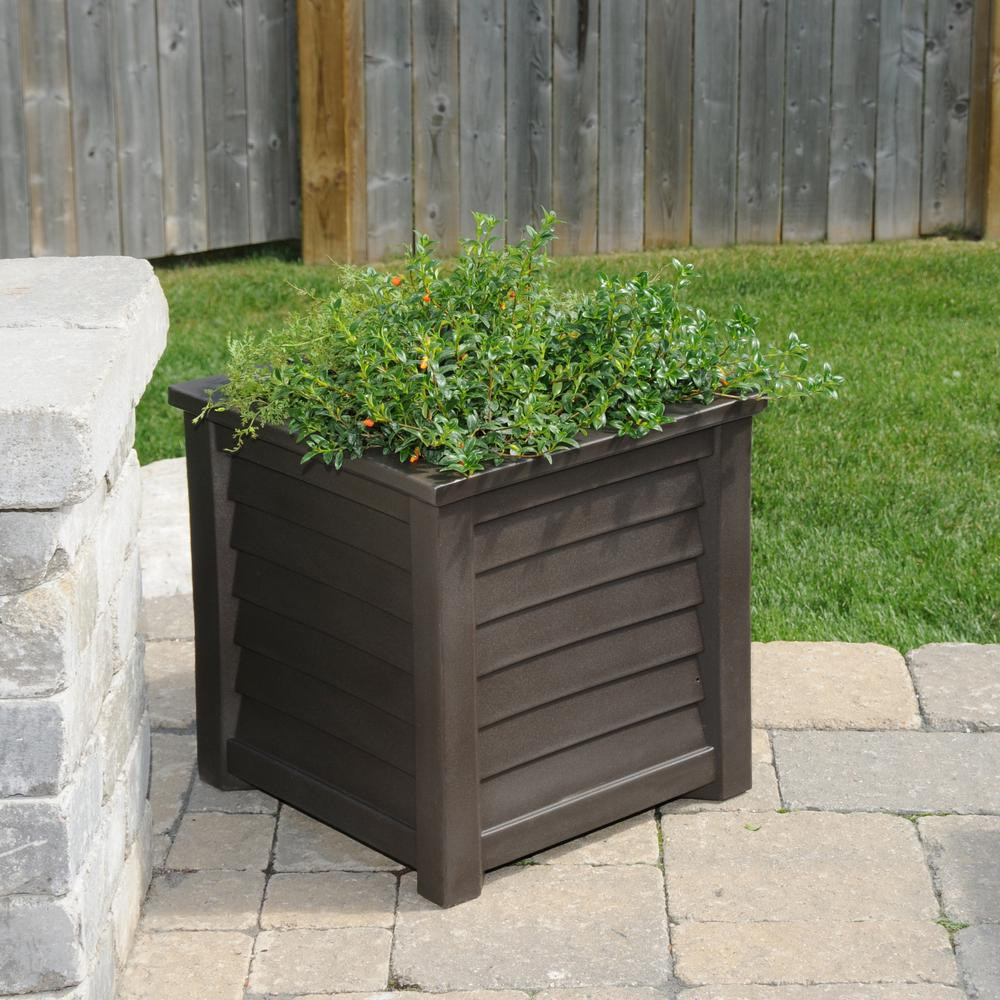 Best ideas about Square Outdoor Planters
. Save or Pin Mayne Lakeland 20 in Square Espresso Plastic Planter 5867 Now.