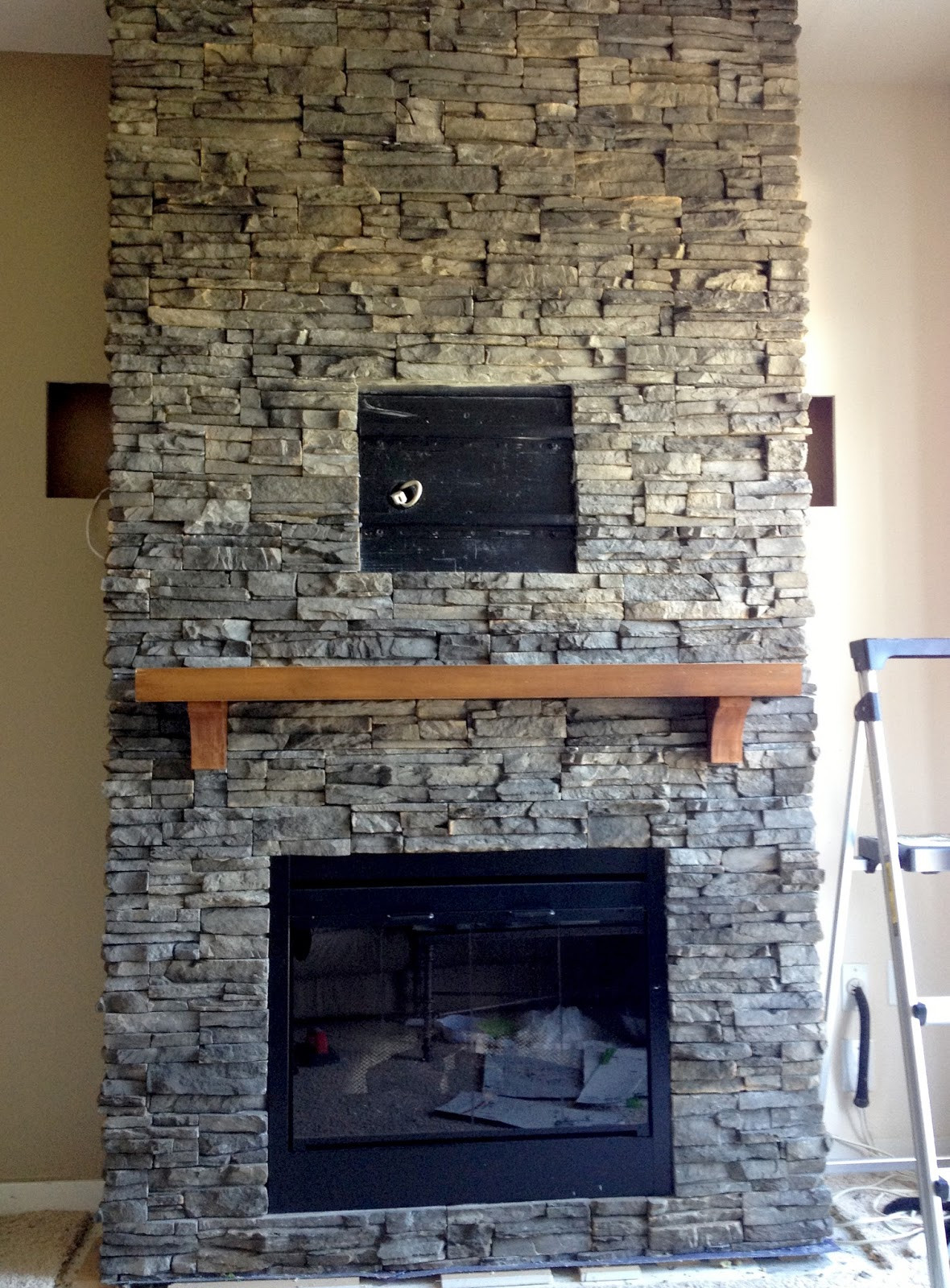 Best ideas about Stack Stone Fireplace
. Save or Pin Hirondelle Rustique DIY Stacked Stone Fireplace First Now.