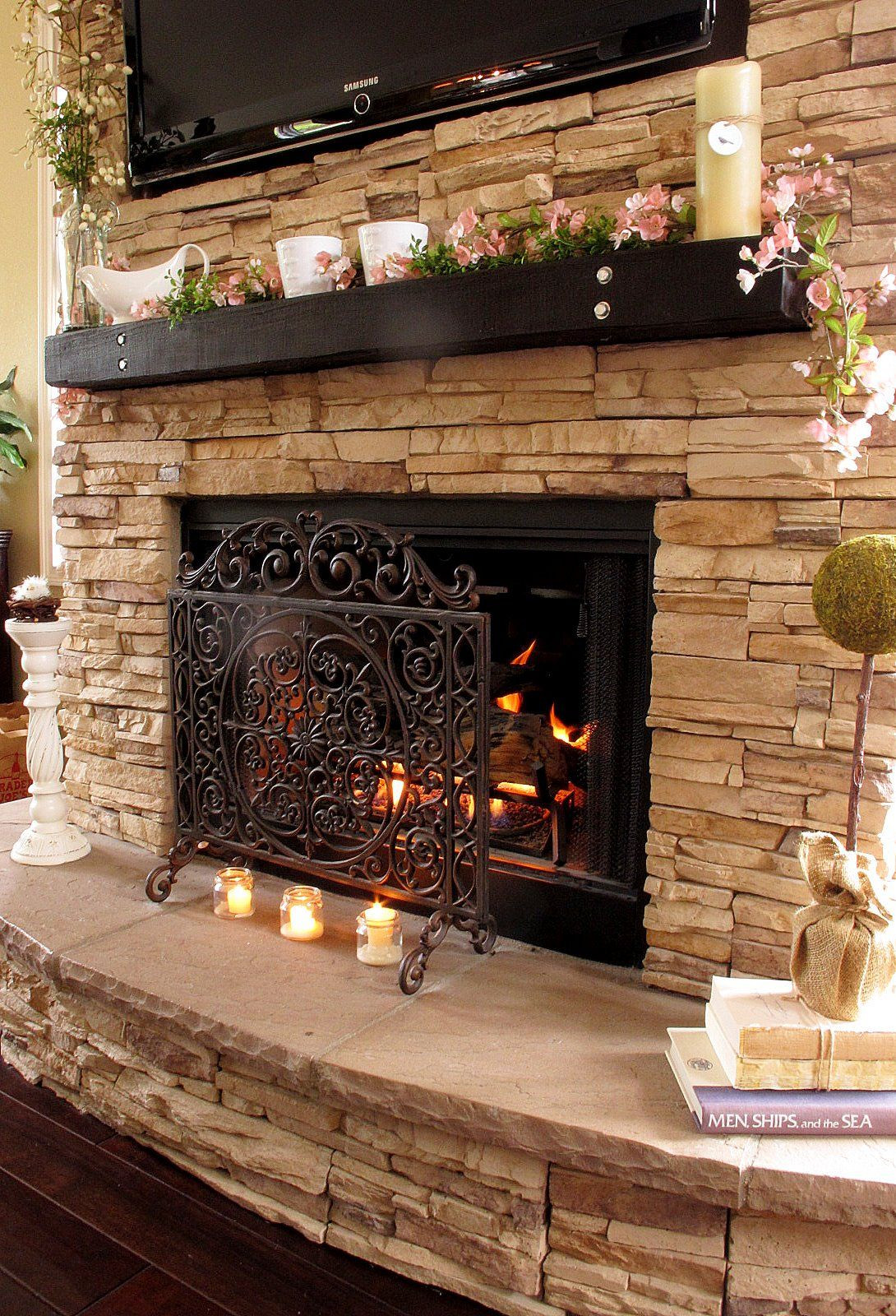 Best ideas about Stack Stone Fireplace
. Save or Pin Stacked Stone Fireplaces on Pinterest Now.