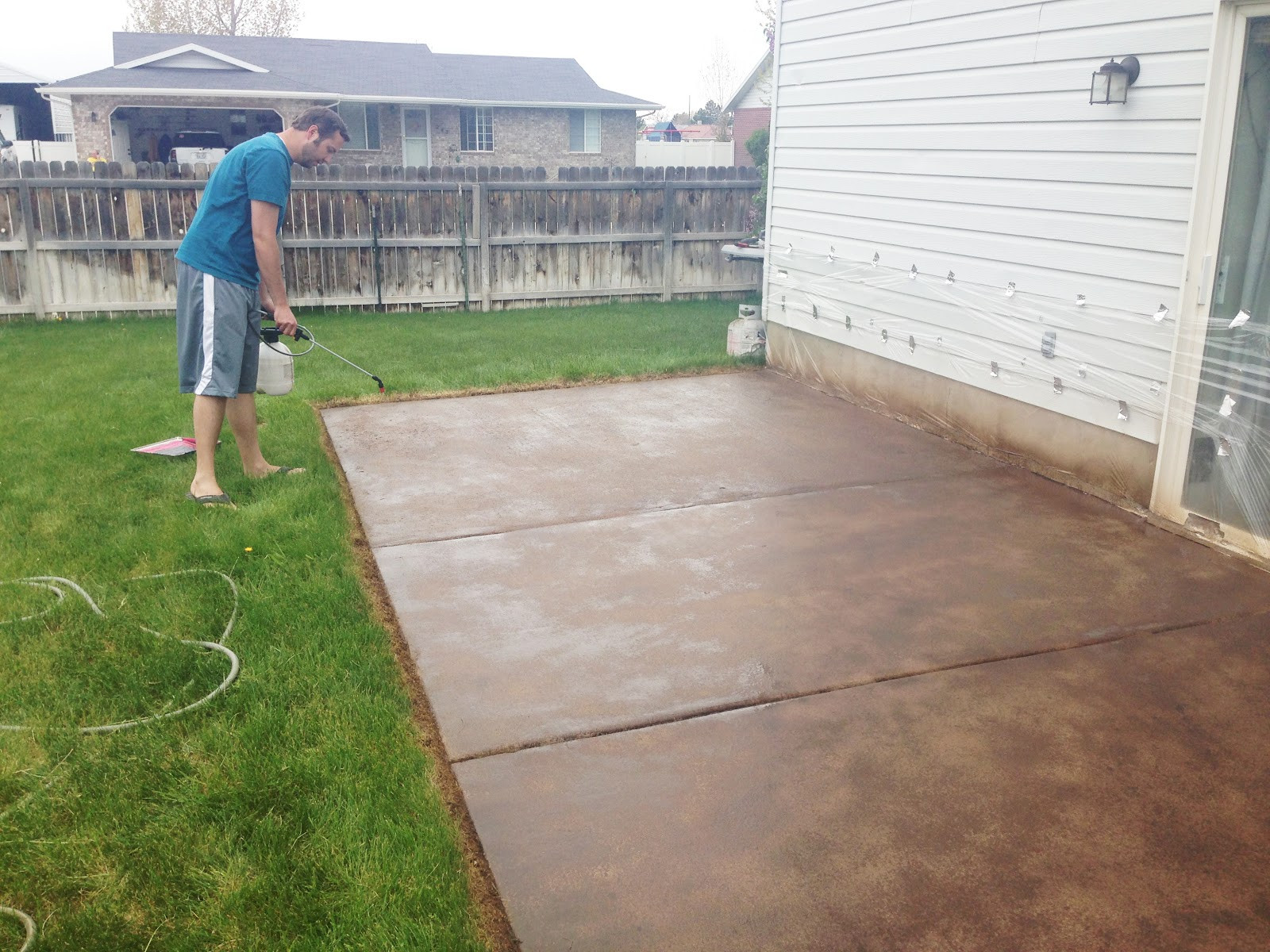 Best ideas about Stain Concrete Patio
. Save or Pin How To Stain A Concrete Patio Chris Loves Julia Now.