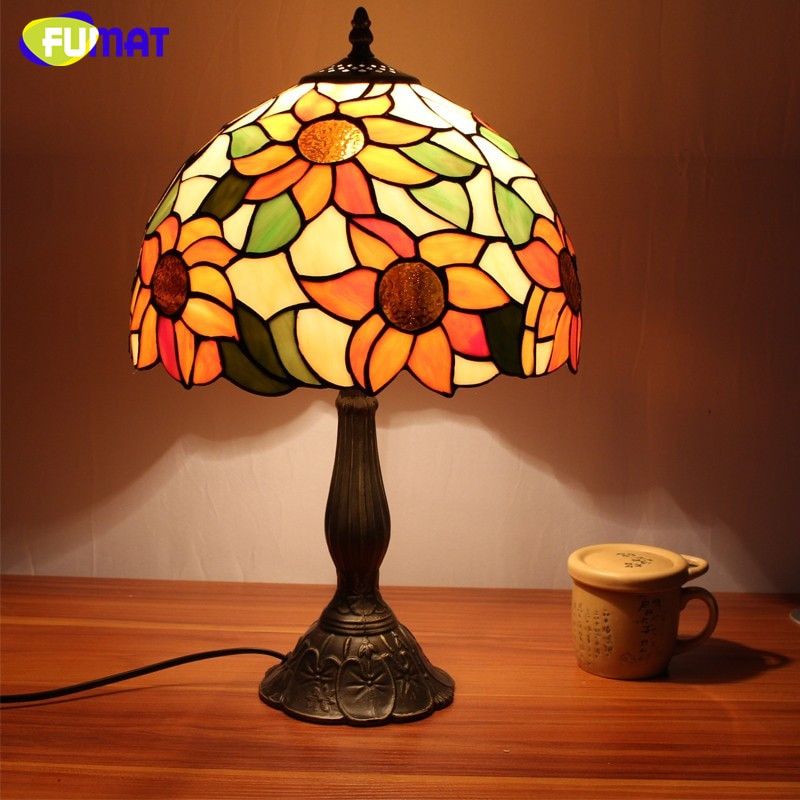 Best ideas about Stained Glass Desk Lamp
. Save or Pin FUAMT Stained Glass Table Lamps Vintage Sunflower Desk Now.