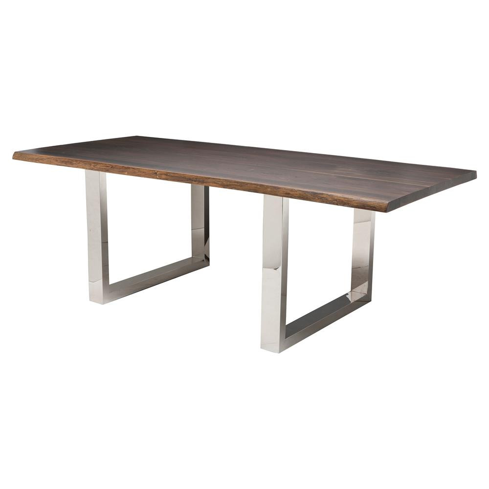 Best ideas about Stainless Steel Dining Table
. Save or Pin Zinnia Industrial Brown Oak Stainless Steel Dining Table 78W Now.