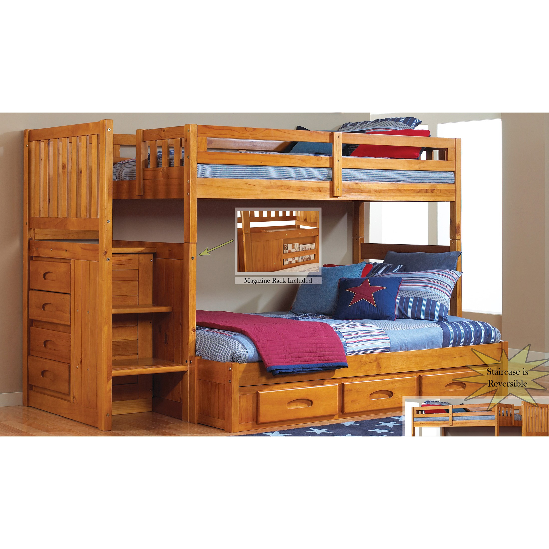 Best ideas about Staircase Bunk Bed
. Save or Pin Discovery World Furniture Honey Twin over Full Staircase Now.