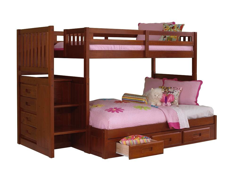 Best ideas about Staircase Bunk Bed
. Save or Pin Discovery World Furniture Twin Over Full Merlot Staircase Now.