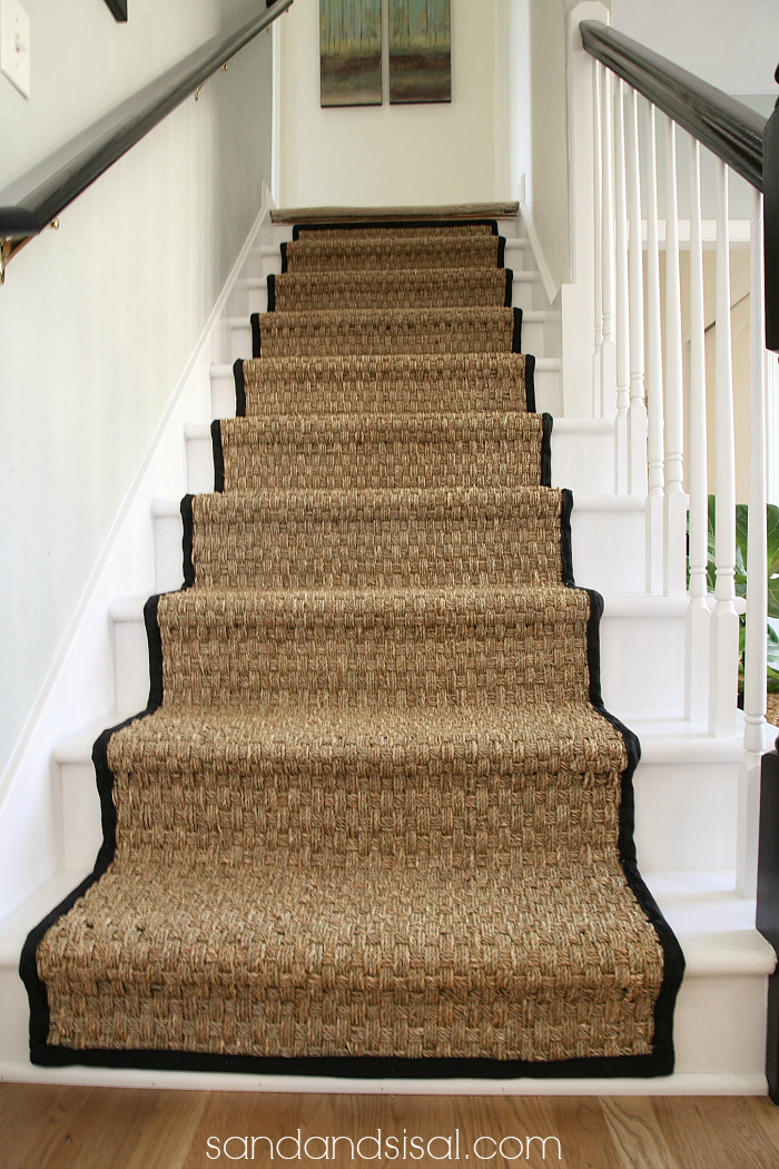 Best ideas about Staircase Rug Runner
. Save or Pin Painted Staircase Makeover with Seagrass Stair Runner Now.
