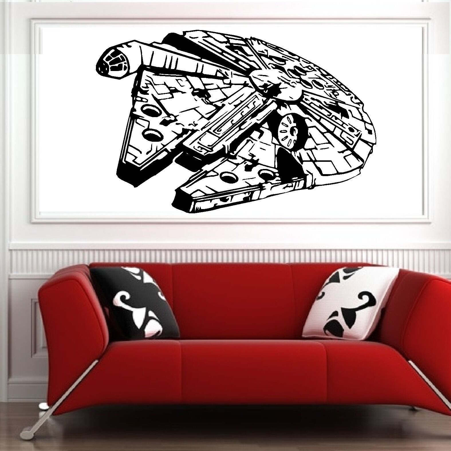 Best ideas about Star Wars Wall Art
. Save or Pin MILLENIUM FALCON STAR WARS vinyl wall art decal sticker Now.