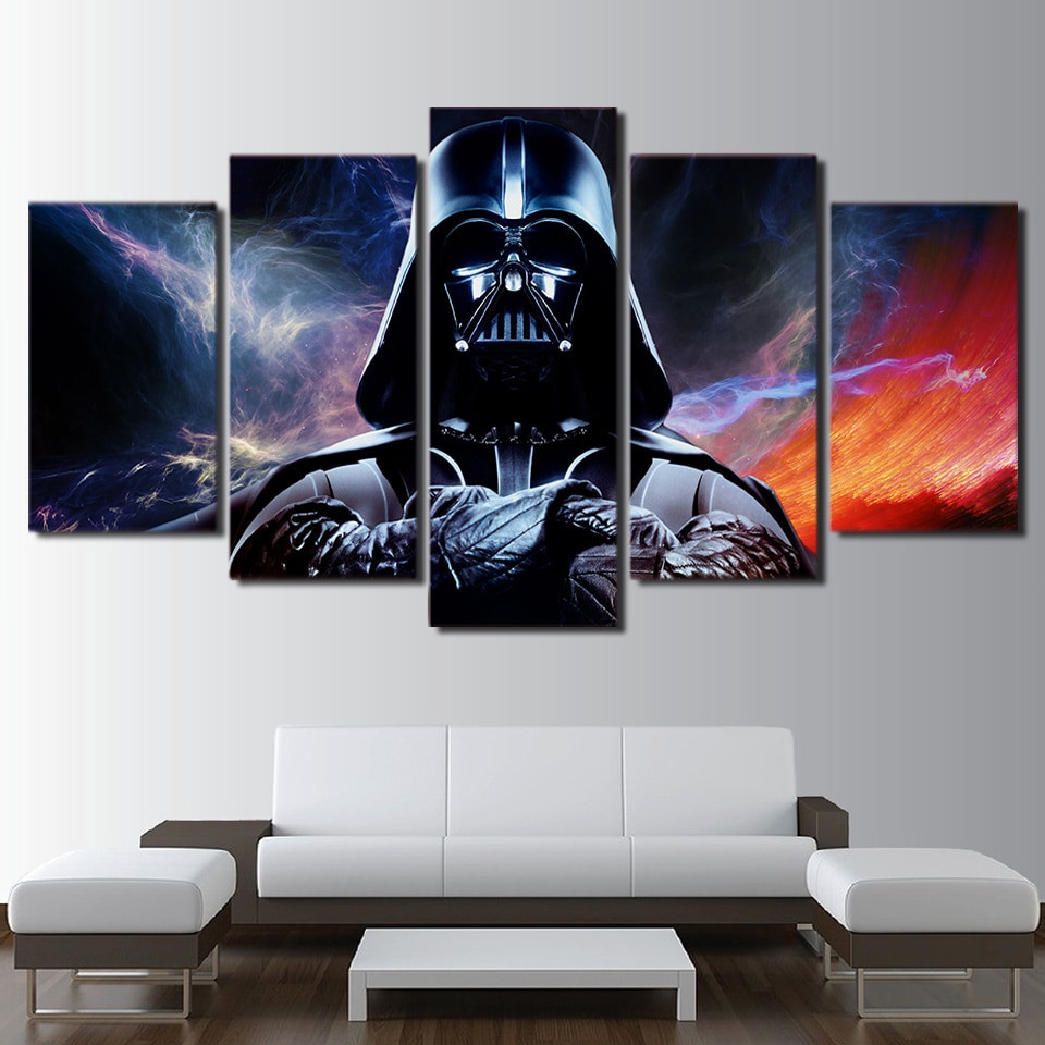 Best ideas about Star Wars Wall Art
. Save or Pin Star Wars Wall Painting 5pcs – Darth Vader Now.