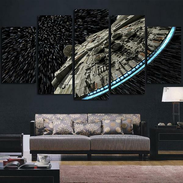 Best ideas about Star Wars Wall Art
. Save or Pin UnFramed Canvas 5 Panel Star Wars Millennium Falcon Wall Now.
