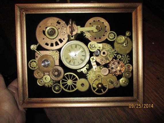 Best ideas about Steampunk Wall Art
. Save or Pin Steampunk Art Framed Metal Gears Watch Parts Collage Hanging Now.